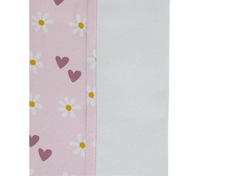  Rideau occultant enfant billie 140x260cm rose motif coeurs BILLIE - Conforama D