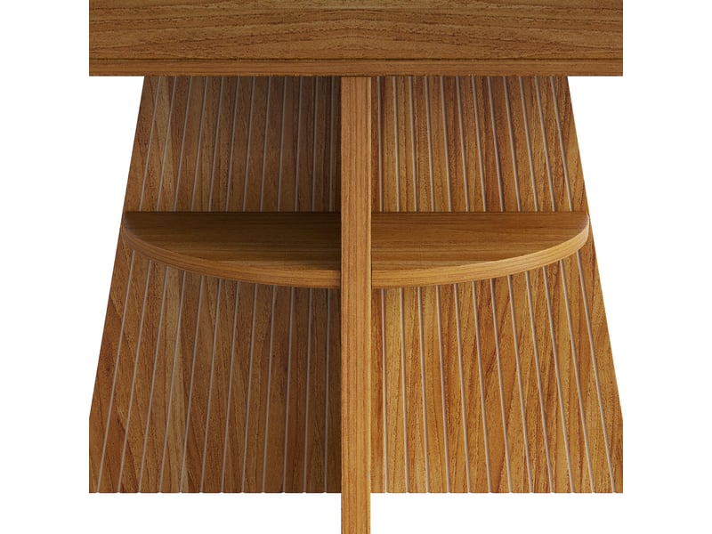 Table de salle à manger extensible 2 à 8 personnes avec rangement 110-150×110×76 cm mdf marron foncé  - Conforama D