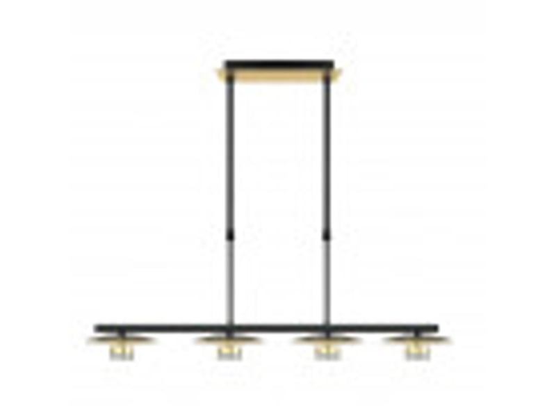  Fabrilamp ciudad del cabo, lampe, moderne, led, 24 w, 1920 lm, 4000 k, noirdoré, 40-62 x 85 x 15 cm 153654016 - Conforama D