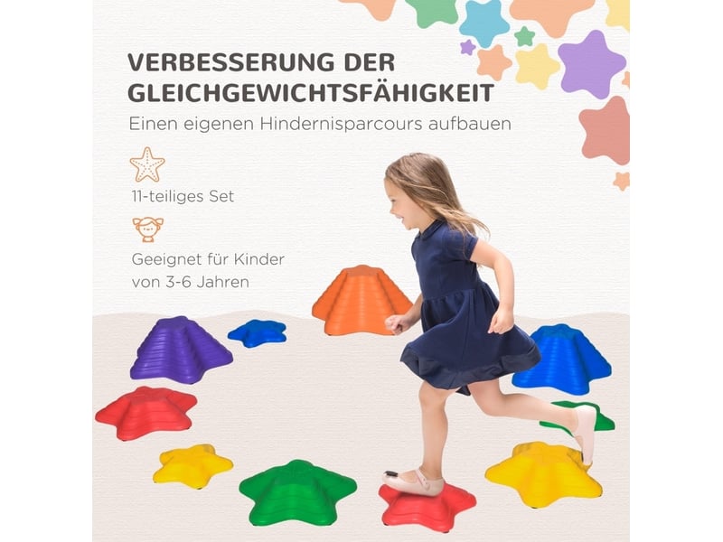 Pierres d'équilibre enfant 23 à 40,5 cm – multicolores – antidérapantes et empilables, jusqu'à 80 kg - Conforama D