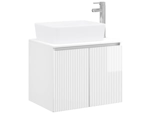 Ensemble de mobilier de salle de bain blanc brillant cf64592