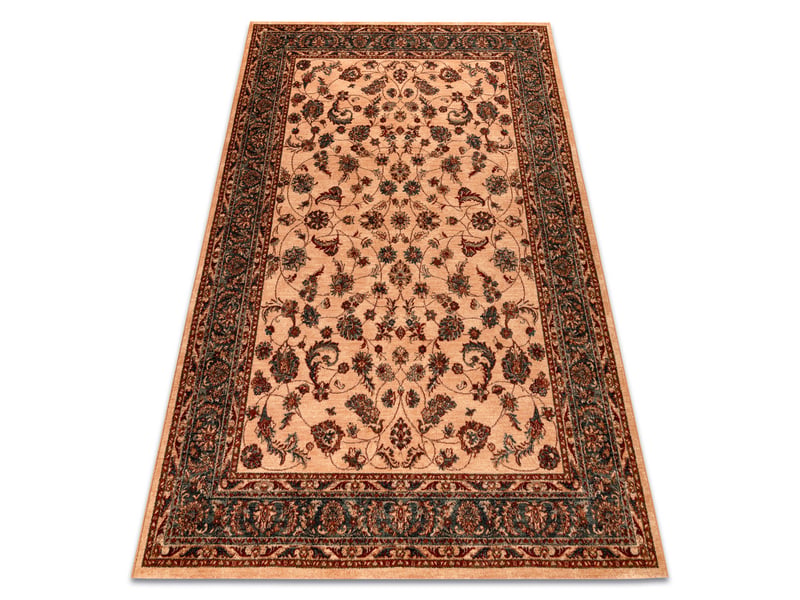  Tapis en laine kashqai 4328 100 fleurs, cadre bordeaux   vert 160x240 cm  - Conforama A
