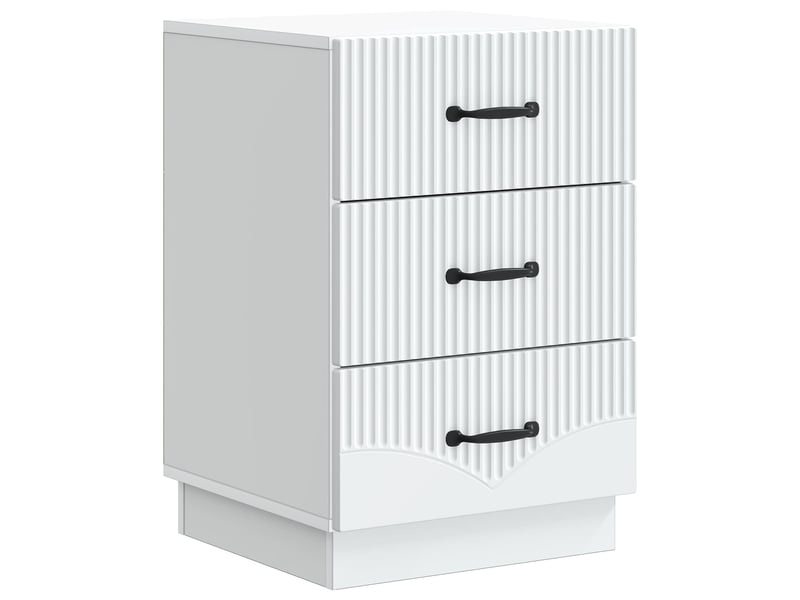  Table de chevet blanc 43 x 41 x 63,5 cm bois d'ingénierie  - Conforama B