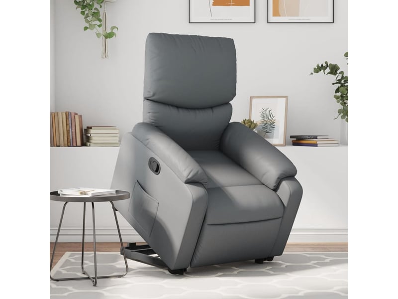  Fauteuil inclinable, fauteuil relax gris similicuir shl77509  - Conforama B