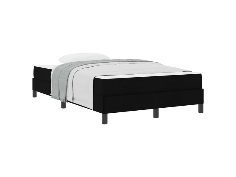  Lit double- lit adulte -  lit à ressorts noir 120 x 190 cm tissu  - Conforama A