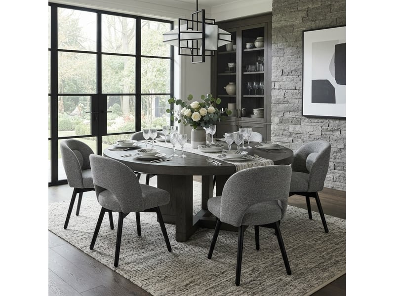  Lot de 2 chaises de salle à manger pivotantes 360° en velours gris 50.5x47x77.5 cm  - Conforama E