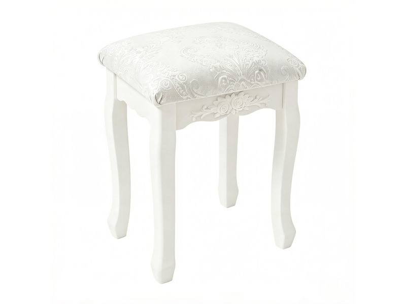 Tabouret de piano vintage rembourré élégant pour coiffeuse et chambre 1 pièce - Conforama A