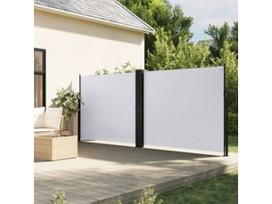 Auvent latéral rétractable, store latéral blanc 180x1200 cm