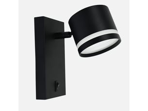 Applique murale fabrilamp ortiga noir 1 x gx53 9 w 800 lm 4000 k 16x8.3x15.5 cm