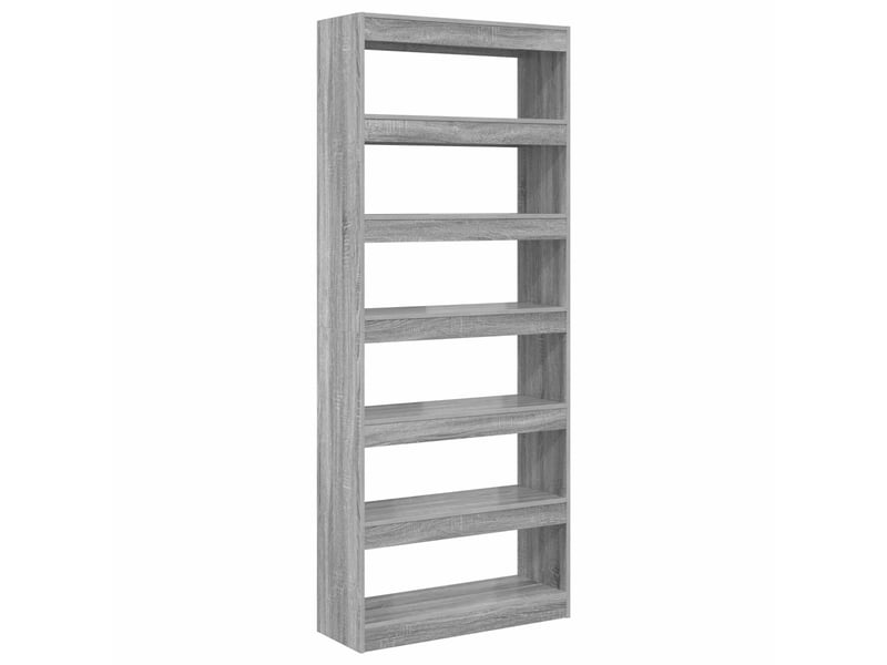  Bibliothèque 6 niveaux, armoire à livres 80 x 30 x 198 cm bois d'ingénierie shl6444  - Conforama A