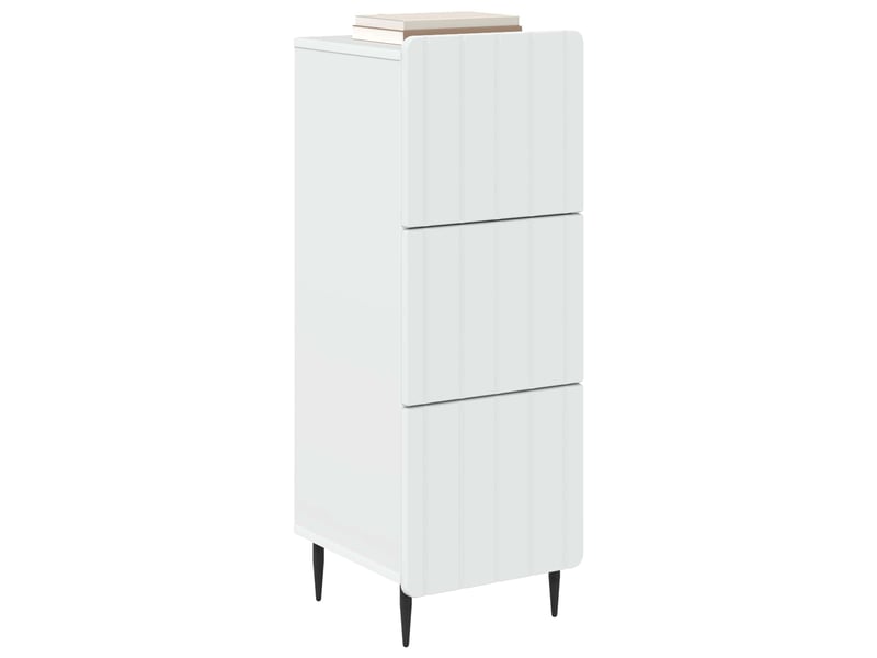  Armoire de rangement bureau, armoire à tiroirs blanc 33 x 34,5 x 92 cm bois d'ingénierie  - Conforama C