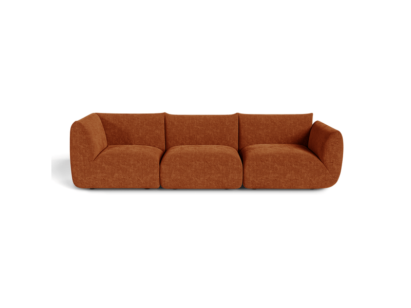 Canapé modulable 5 places en velours chenillé nooma NOOMA - Conforama A