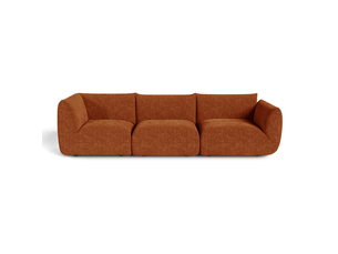Canapé droit fixe SIA HOME 1NOLOT4PAVCTC 5 places Velours orange