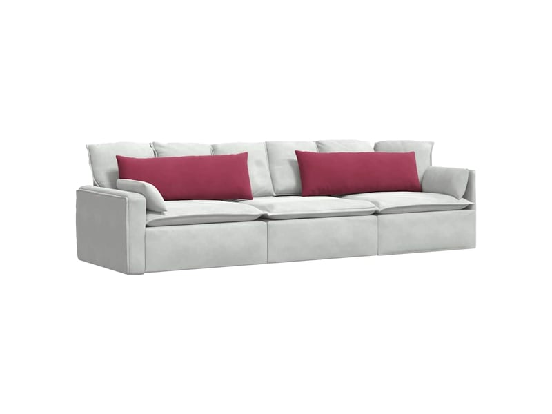  Lot de 2 coussins de canapé, coussins décoratifs bordeaux 120 x 40 cm cf59026  - Conforama C