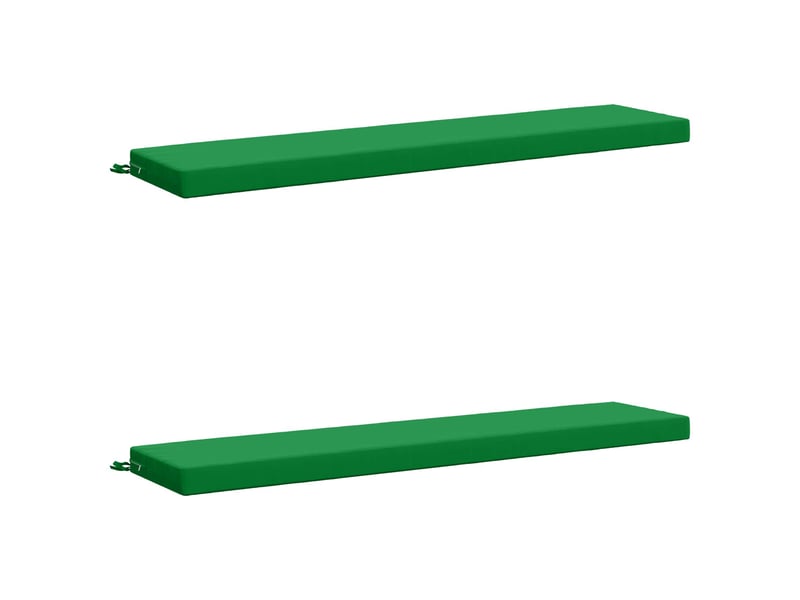  Lot de 2 coussins de banc, coussins d'assise soest 100 % polyester vert cf57529  - Conforama A