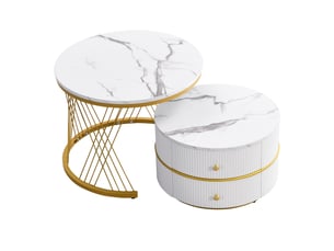 Table basse  coloris blanc  evarich