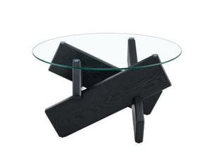 Table basse rond(e) coloris transparent - 79 cmx79 cm