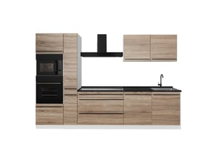 Vicco cuisine, sonomablanc, 310cm plan de travail anthracite