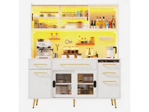 Buffet 1 porte(s) 2 tiroir(s) XYLO - 145 cm coloris blanc