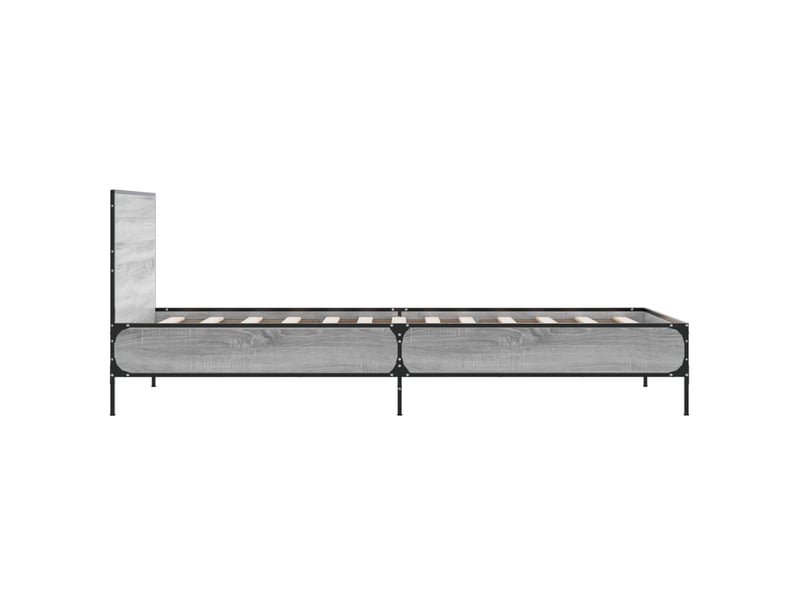  Lit simple- lit adulte -  cadre de lit sans matelas sonoma gris 100x200 cm  - Conforama D