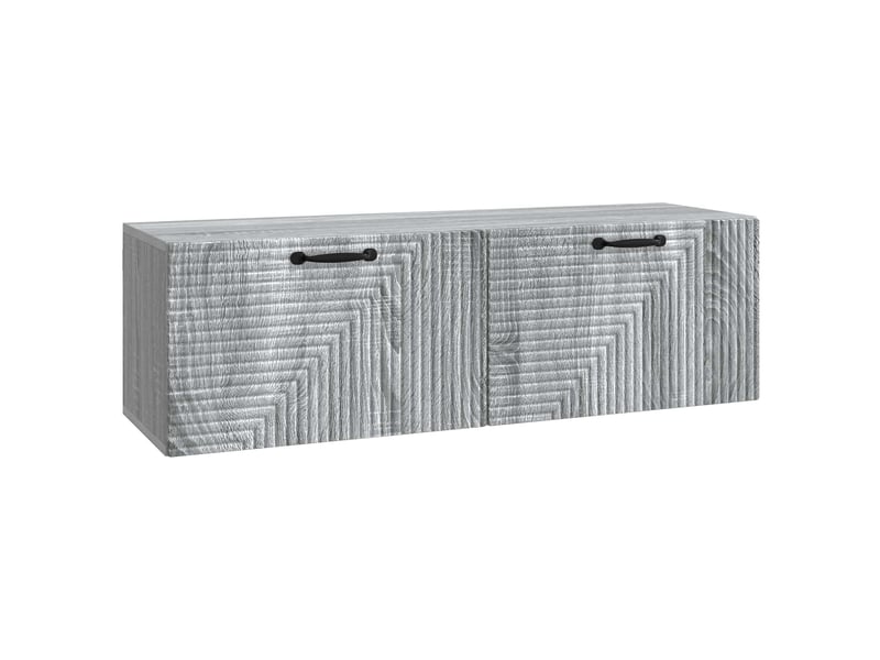  Meuble tv - banc tv - meuble de rangement mural sonoma gris 98 x 31 x 30 cm bois d'ingénierie  - Conforama A