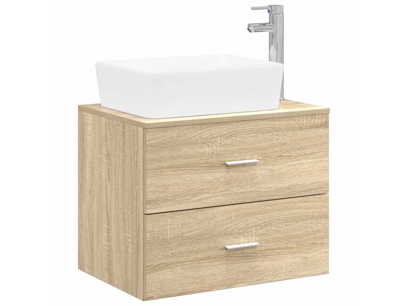  Ensemble de mobilier de salle de bain chêne sonoma cf64666  - Conforama A