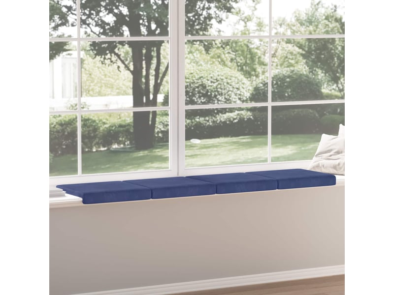  Lot de 4 coussins de banc, coussins d'assise, coussins pour chaisecanapé velours bleu police profondeur 35 cm cf52597  - Conforama D