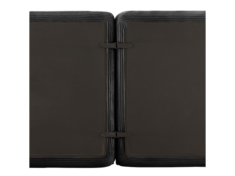  Canapé modulable 3 places en velours côtelé noir W3325S00148 - Conforama D