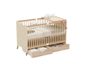 Lit bébé 70x140 cm MIVRAY coloris naturel