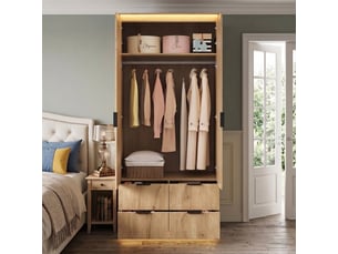 Armoire WELLTIN coloris blanc largeur 90 cm