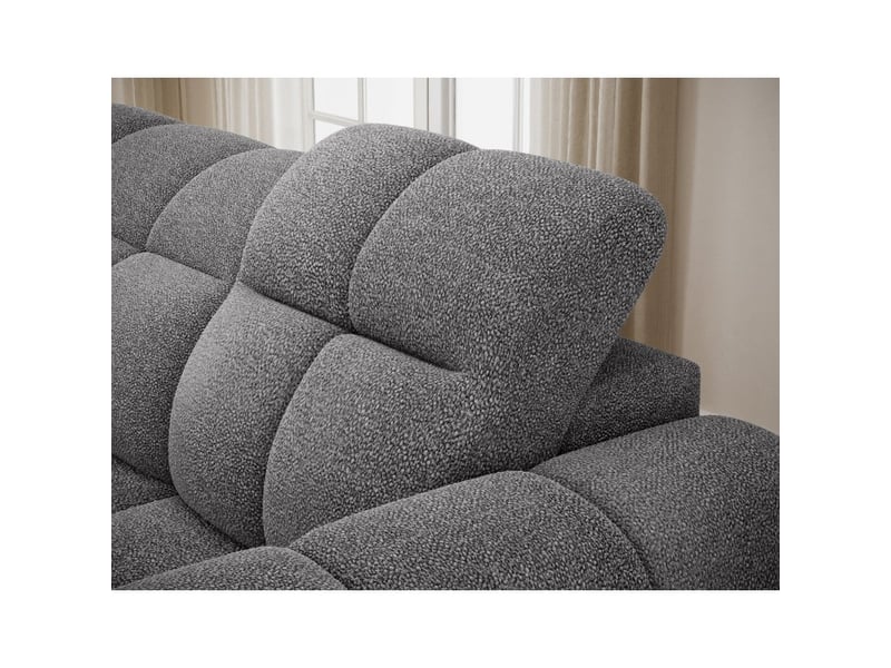 Canapé d'angle électrique fanoti 3 places gris chiné – angle gauche – version 2 - Conforama D