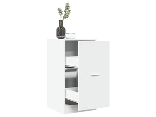 Meuble de rangement, armoire d'apothicaire blanc 40x41x77,5 cm bois d'ingénierie