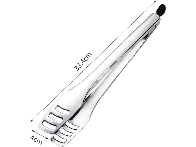  Pince alimentaire pratique en acier inoxydable argenté poignée ergonomique résistante chaleur cuisine et service polyvalent No Commercial reference - Conforama B