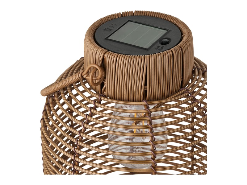  Lampe solaire d'extérieur brentford en polyrattan marron  - Conforama C