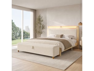 Lit 2 places 140x200 cm COVREO coloris beige