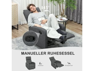 Fauteuil relax électrique  RAELUNYI Cuir / Tissu noir
