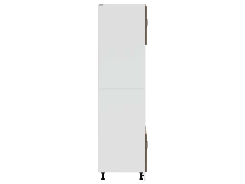  Lot de 2 armoires à four classiques avec pieds réglables 60 x 57 x 207 cm en bois d'ingénierie chêne brun 02_0055703  - Conforama D