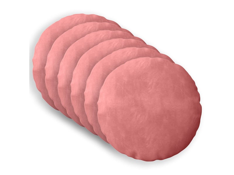  Lot de 6 coussins avec oreiller, coussins décoratifs heerlen rose velours cf50888  - Conforama A