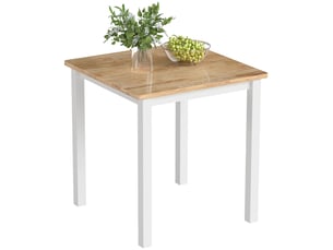 Table à manger en bois d'hévéa, pour 4 personnes maximum, bois naturel