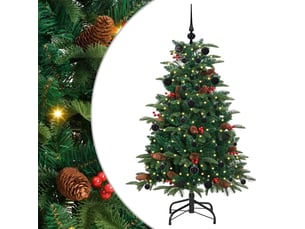Sapin de noël - arbre de noël artificiel vert 150 cm pvc, métal et plastique