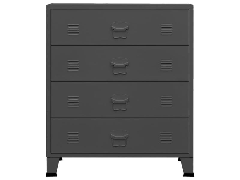  Armoire à tiroirs, commode industrielle anthracite 78x40x93 cm métal  - Conforama D