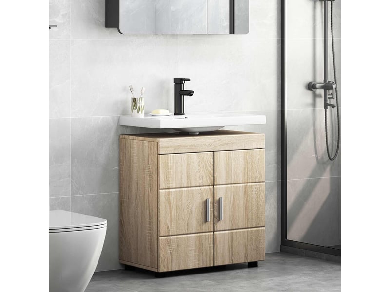  Ensemble d'armoire de salle de bain tulum chêne sonoma cf62981  - Conforama D