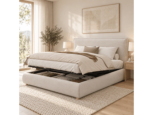 Lit coffre 160x200 cm MODENVIE   coloris beige