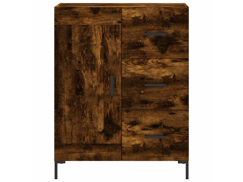  Buffet - bahut - meuble de rangement chêne fumé 69,5x34x90 cm bois d'ingénierie  - Conforama E