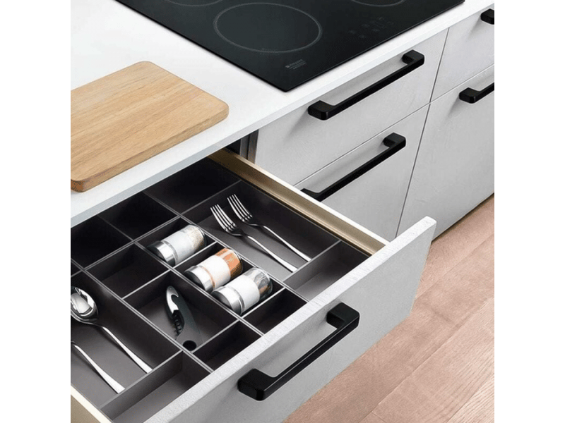  Poignée pour porte coulissante - poignée pour meuble - aluminium - 10 pièces - 128 mm - noir  - Conforama C