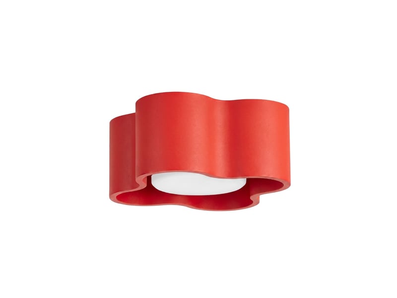  Plafonnier ovio 1 rouge gx53 aluminium moderne 6x12x12cm SL.3382 - Conforama A