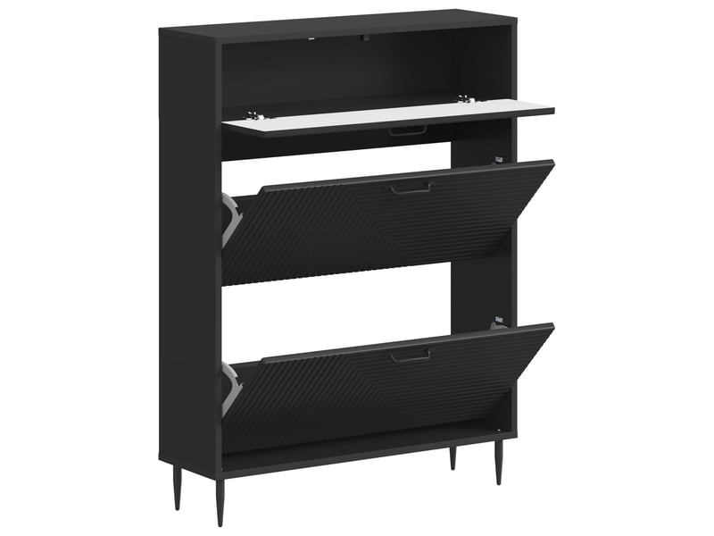 Meuble à chaussures, armoire à chaussures haarlem 78x24x103 cm bois d'ingénierie shl7983  - Conforama C