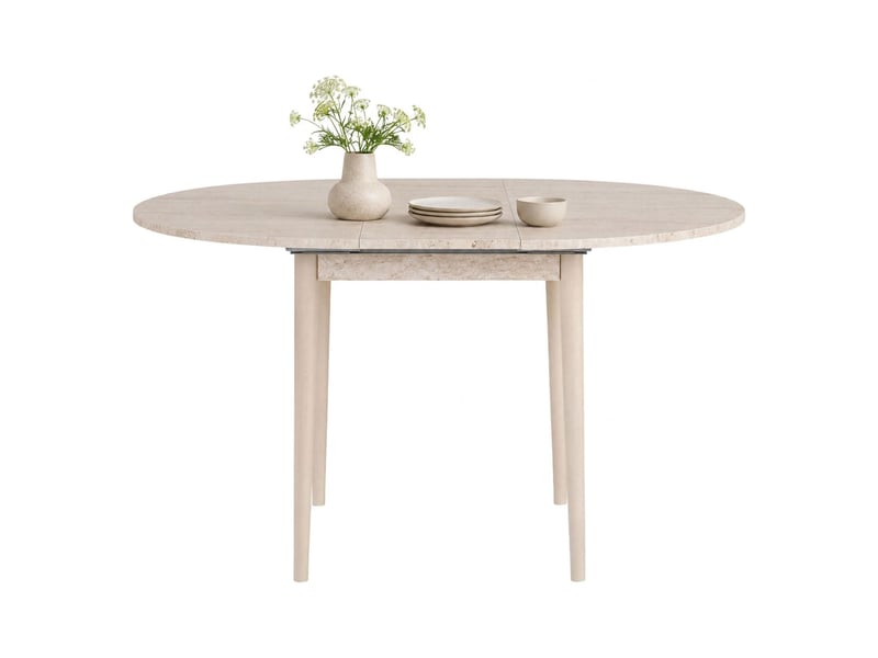  Table extensible bee, extensible, 100x100x75h cm beige marbre Bee - Conforama A