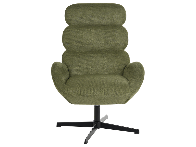  Fauteuil pivotant aalborg tissu vert  - Conforama D