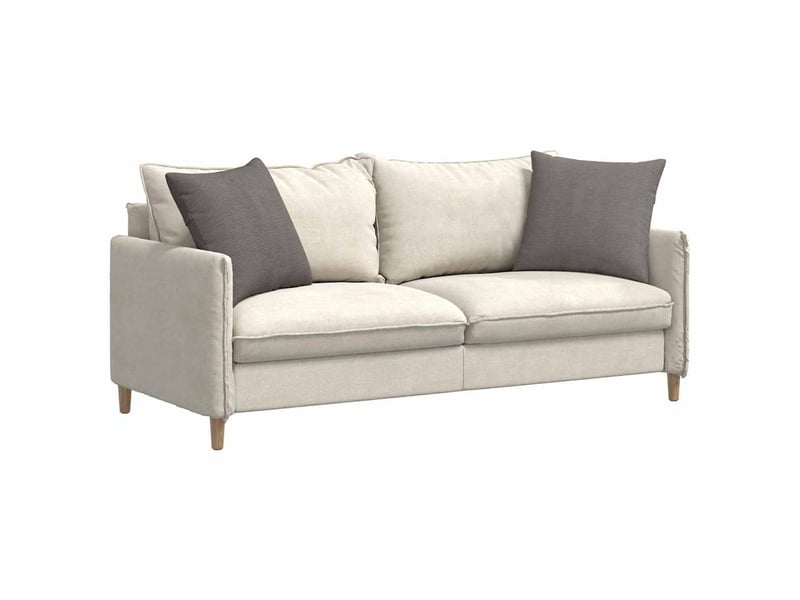 Lot de 2 coussins de canapé, coussins décoratifs gris clair 50 x 50 cm cf59069 - Conforama C